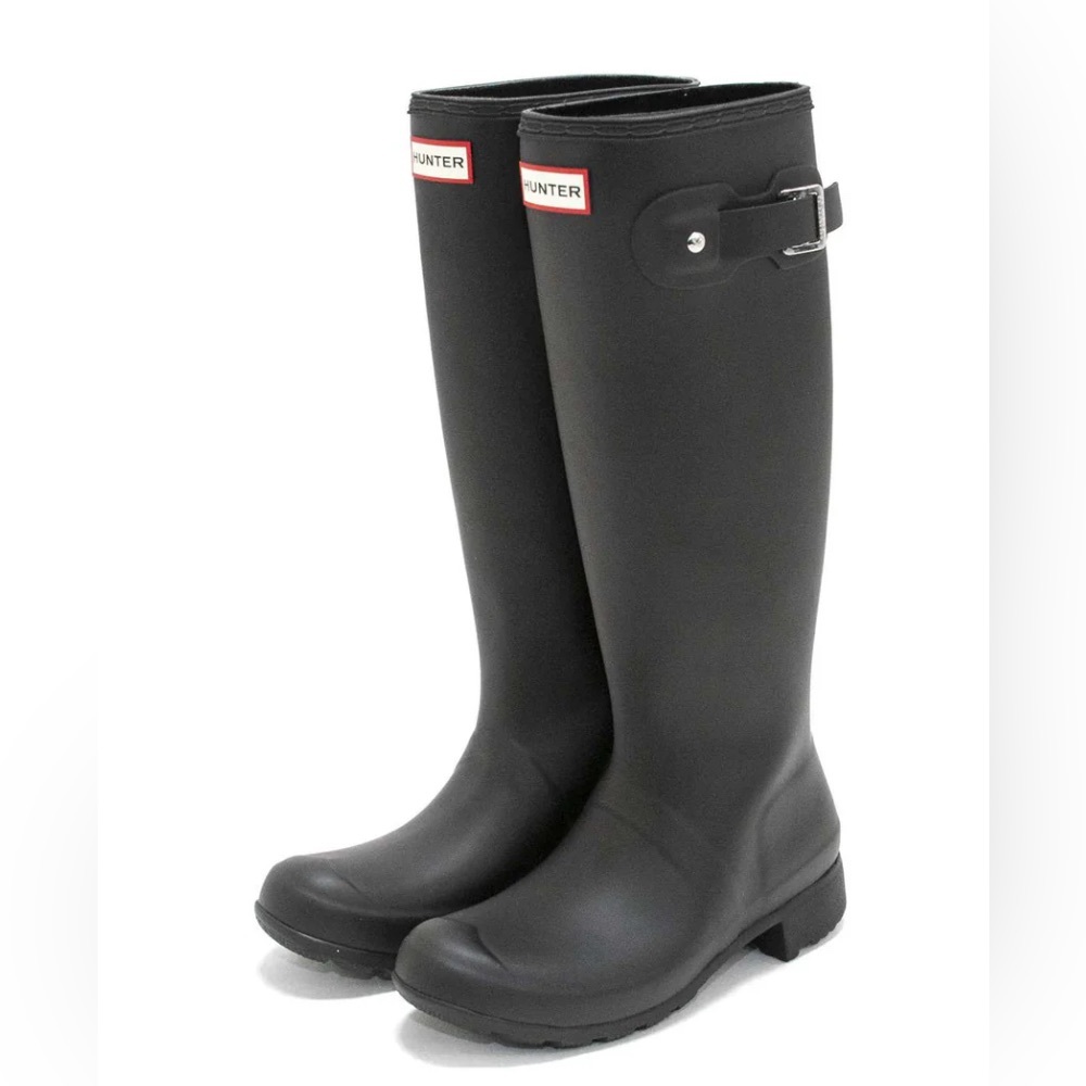 HUNTER Black Tall Rain Boots
